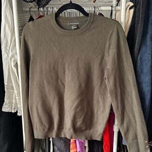 French Connection Khaki Women's Crew Neck Sweater